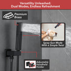 5-Spray Shower Head 20*10 in. Wall Fixed and Handheld Shower Head 1.8 GPM with Pressure Balance and 4-Jet