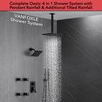 Luxury Single Handle 2-Spray Shower Faucet 1.8 GPM with 10 in. Rainfall Head and Pressure Balance Valve