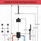 Luxury Single Handle 2-Spray Shower Faucet 1.8 GPM with 10 in. Rainfall Head and Pressure Balance Valve