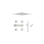 Luxury Single Handle 2-Spray Shower Faucet 1.8 GPM with 20 in. LED Rainfall Head and Body Jets