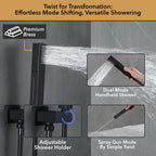 Single Handle 2-Spray Shower Faucet 1.8 GPM 16 in. Square Ceiling Mounted with Pressure Balance