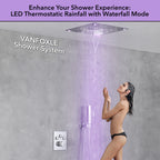 Single Handle 2-Spray Shower Faucet 1.8 GPM 16 in. Square Ceiling Mounted with Pressure Balance in Matte Sliver