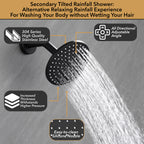 Single Handle 4-Spray Shower Faucet 1.8 GPM 12 in. Round Ceiling Mounted Shower with Pressure Balance