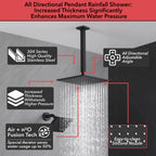 Luxury Single Handle 2-Spray Shower Faucet 1.8 GPM with 10 in. Rainfall Head and Pressure Balance Valve
