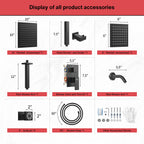 Luxury Single Handle 2-Spray Shower Faucet 1.8 GPM with 10 in. Rainfall Head and Pressure Balance Valve