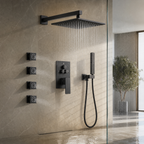 VANFOXLE shower system installed in luxury bathroom scene